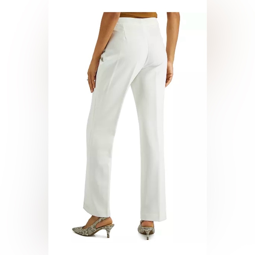 Kasper Kate Women's Elegant White Straight Leg Pants - Picture 4 of 6